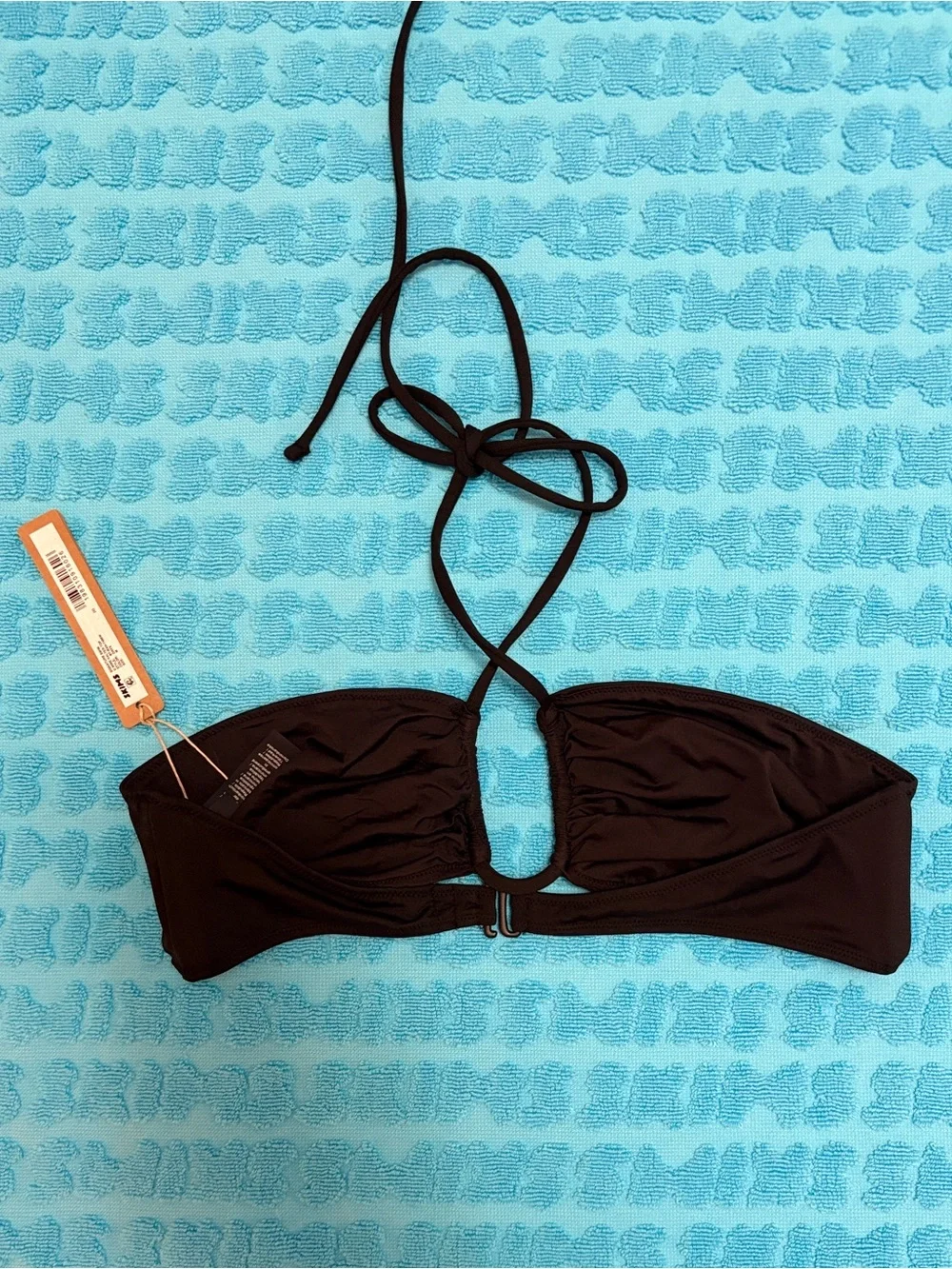 🖤 SKIMS Signature Swim U Wire Halter Top | Onyx | M | NWT 🏷️